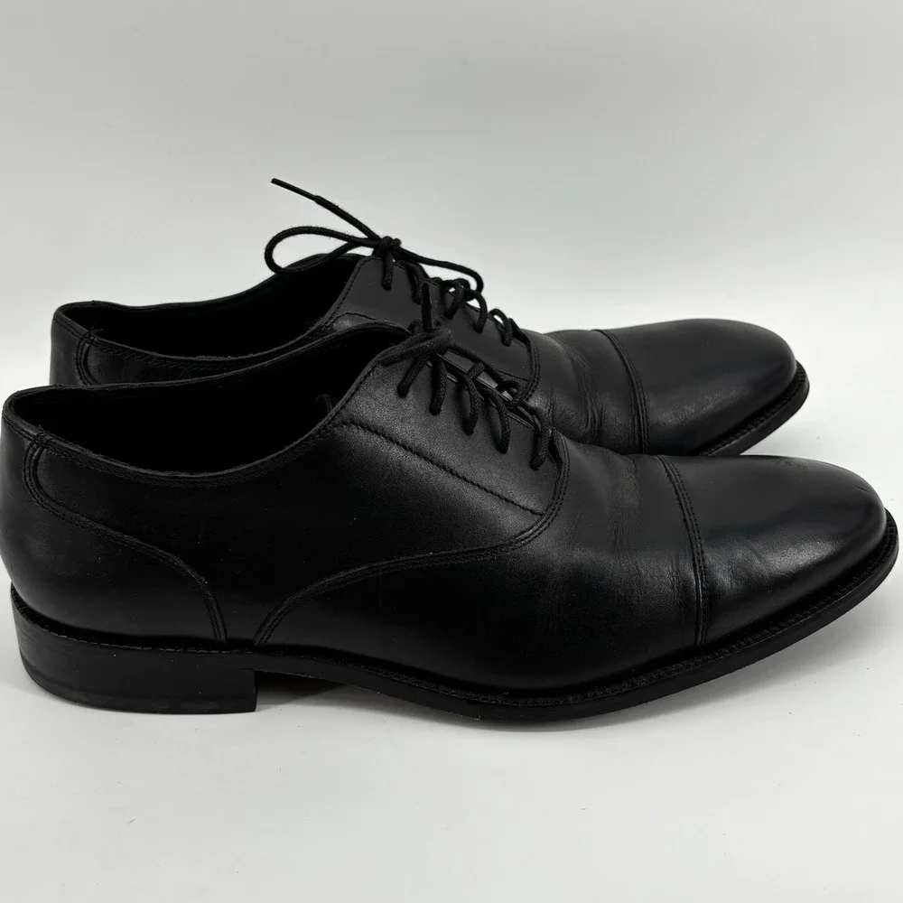 Cole Haan Williams Cap Toe Oxford Dress Shoes Men's‎ 10.5 Black Leather C12202